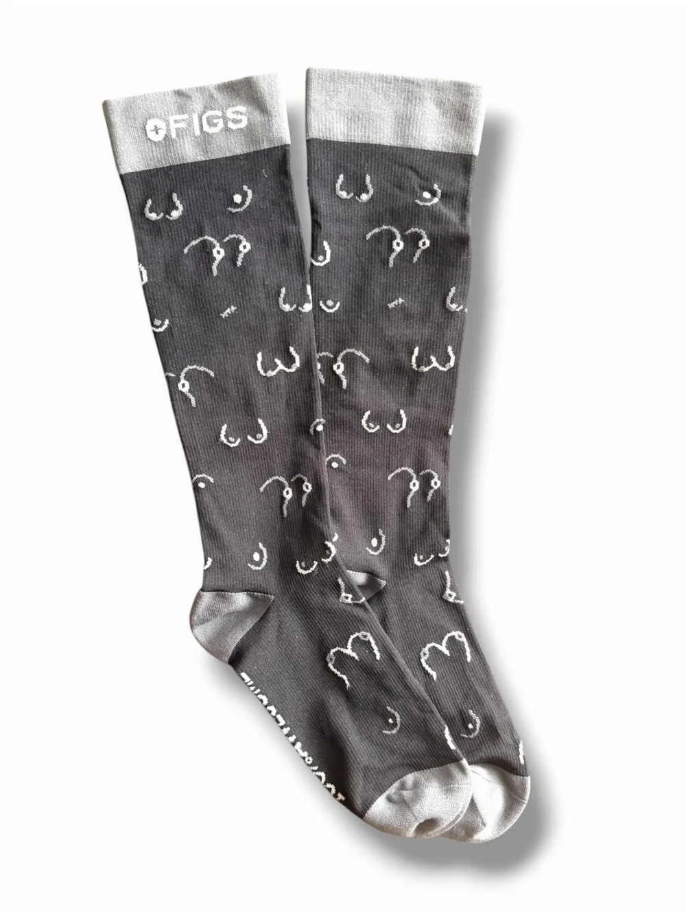 FIGS Limited Edition Breast-Patterned Compression Socks Size Small Unisex